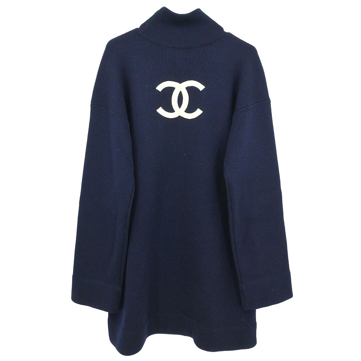 Chanel 1994 Sweater Knit Top Navy #42