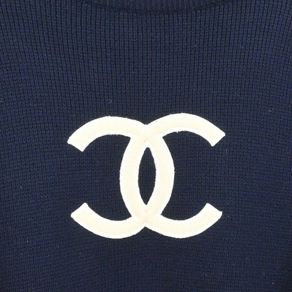 Chanel 1994 Sweater Knit Top Navy #42