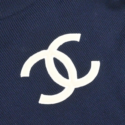 Chanel 1994 Sweater Knit Top Navy #42