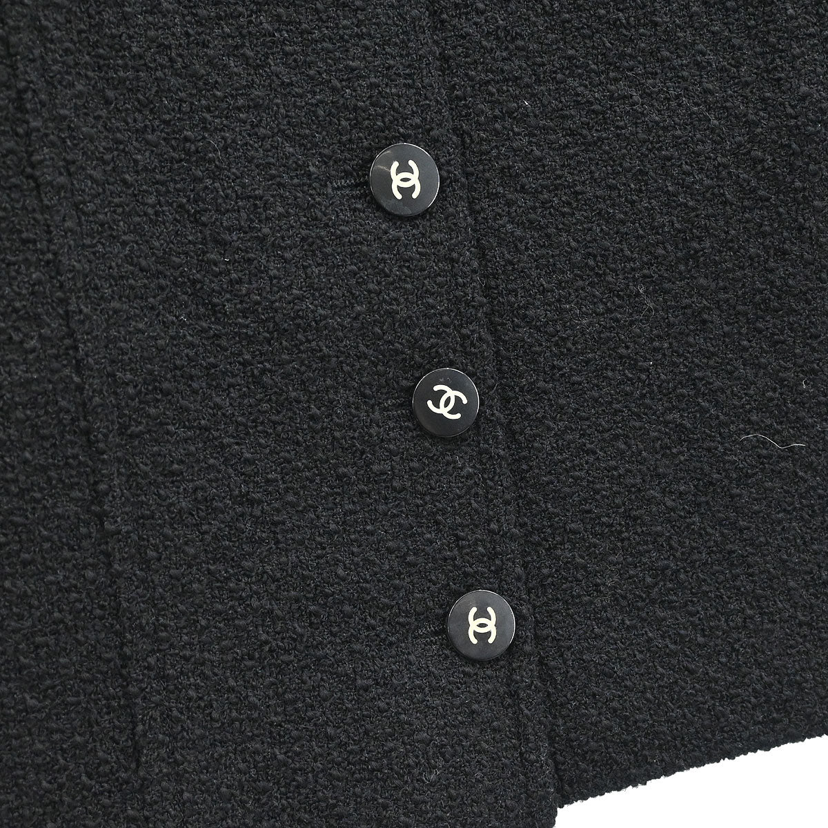 Chanel 1995 Setup Suit Jacket Skirt Black  #42