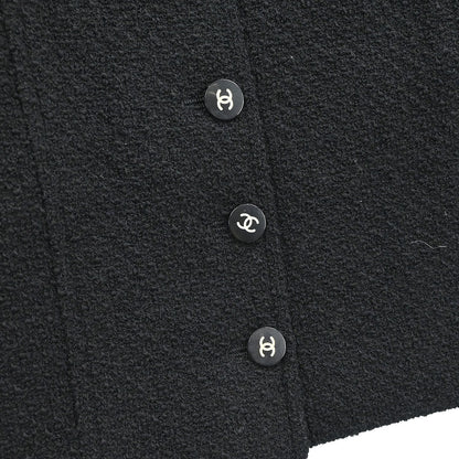 Chanel 1995 Setup Suit Jacket Skirt Black  #42