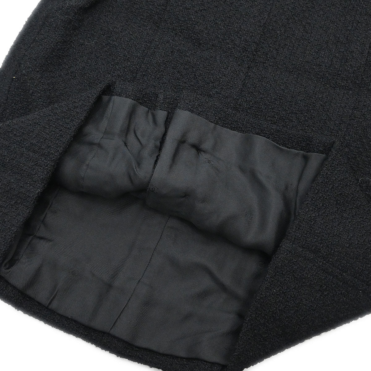 Chanel 1995 Setup Suit Jacket Skirt Black  #42