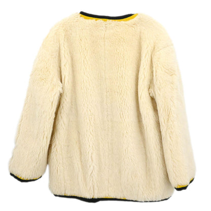 Chanel * 1994 Long Sleeve Alpaca Jacket Coat Ivory #38