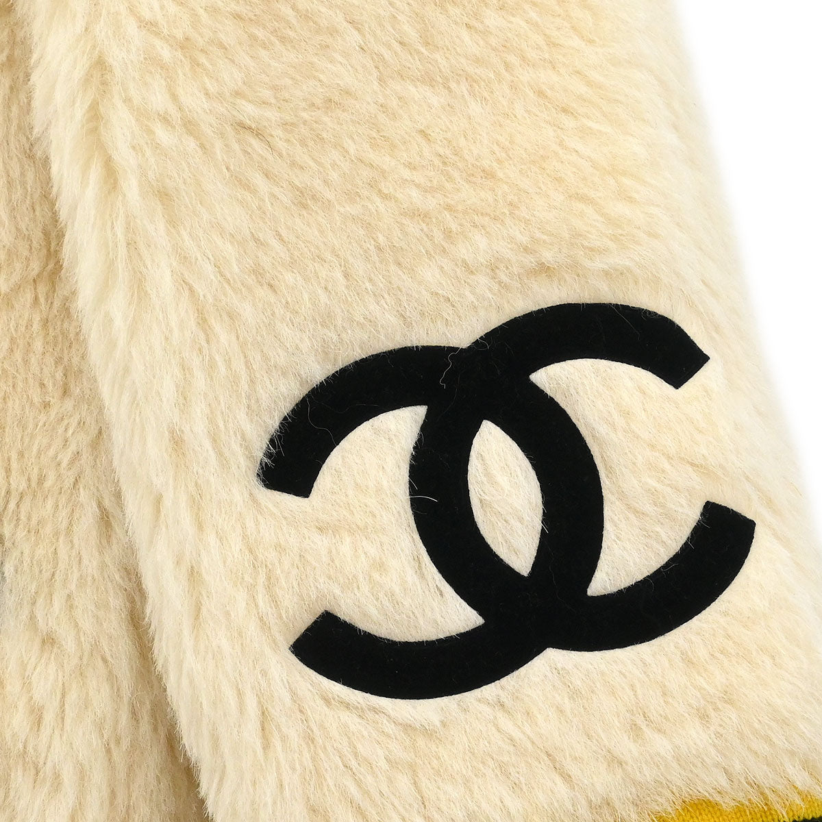 Chanel * 1994 Long Sleeve Alpaca Jacket Coat Ivory #38