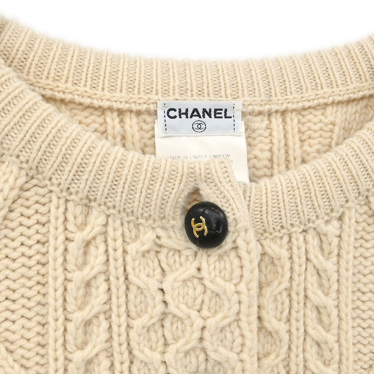 Chanel 1996 Fisherman Cardigan Ivory #44