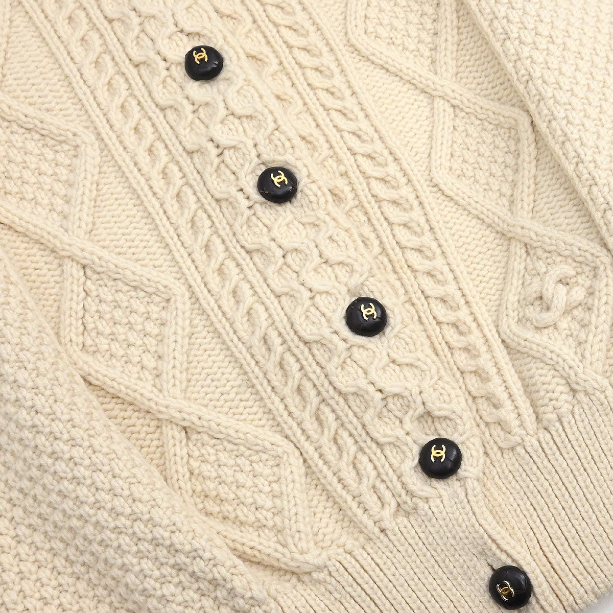 Chanel 1996 Fisherman Cardigan Ivory #44