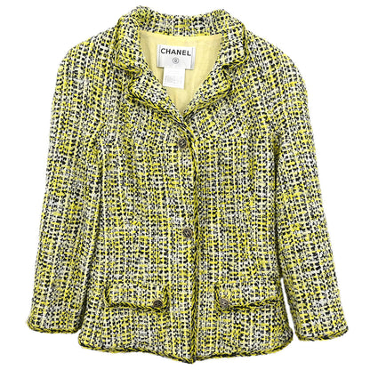 Chanel 2006 Single Breasted Jacket Yellow #38