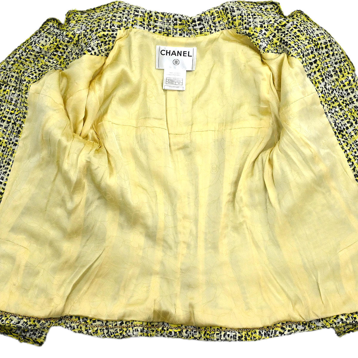 Chanel 2006 Single Breasted Jacket Yellow #38