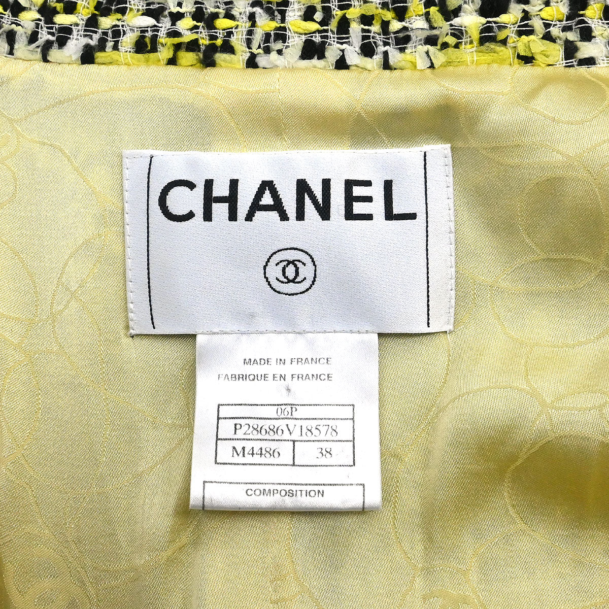 Chanel 2006 Single Breasted Jacket Yellow #38