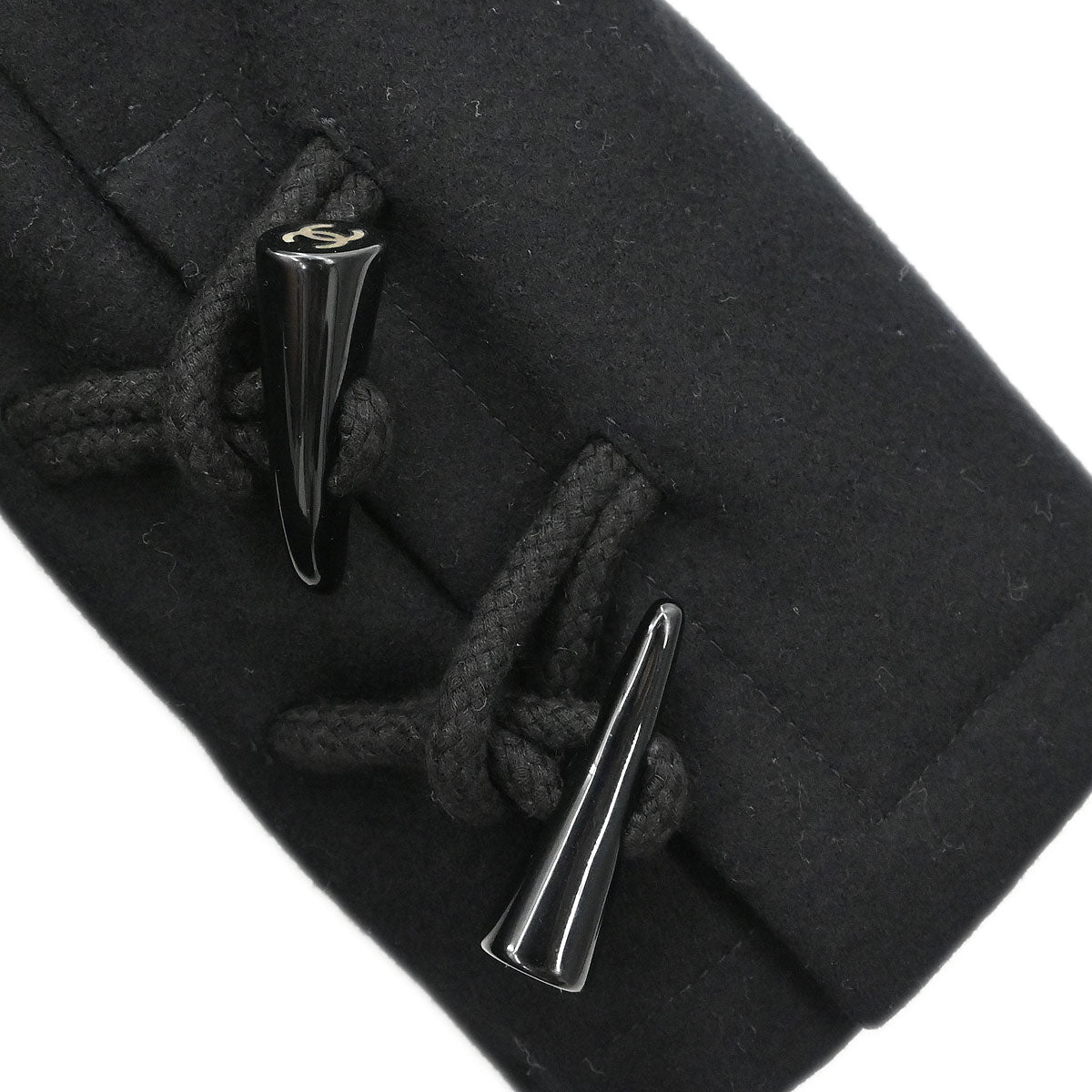 Chanel 2006 Single Breasted Duffel Coat Black #36