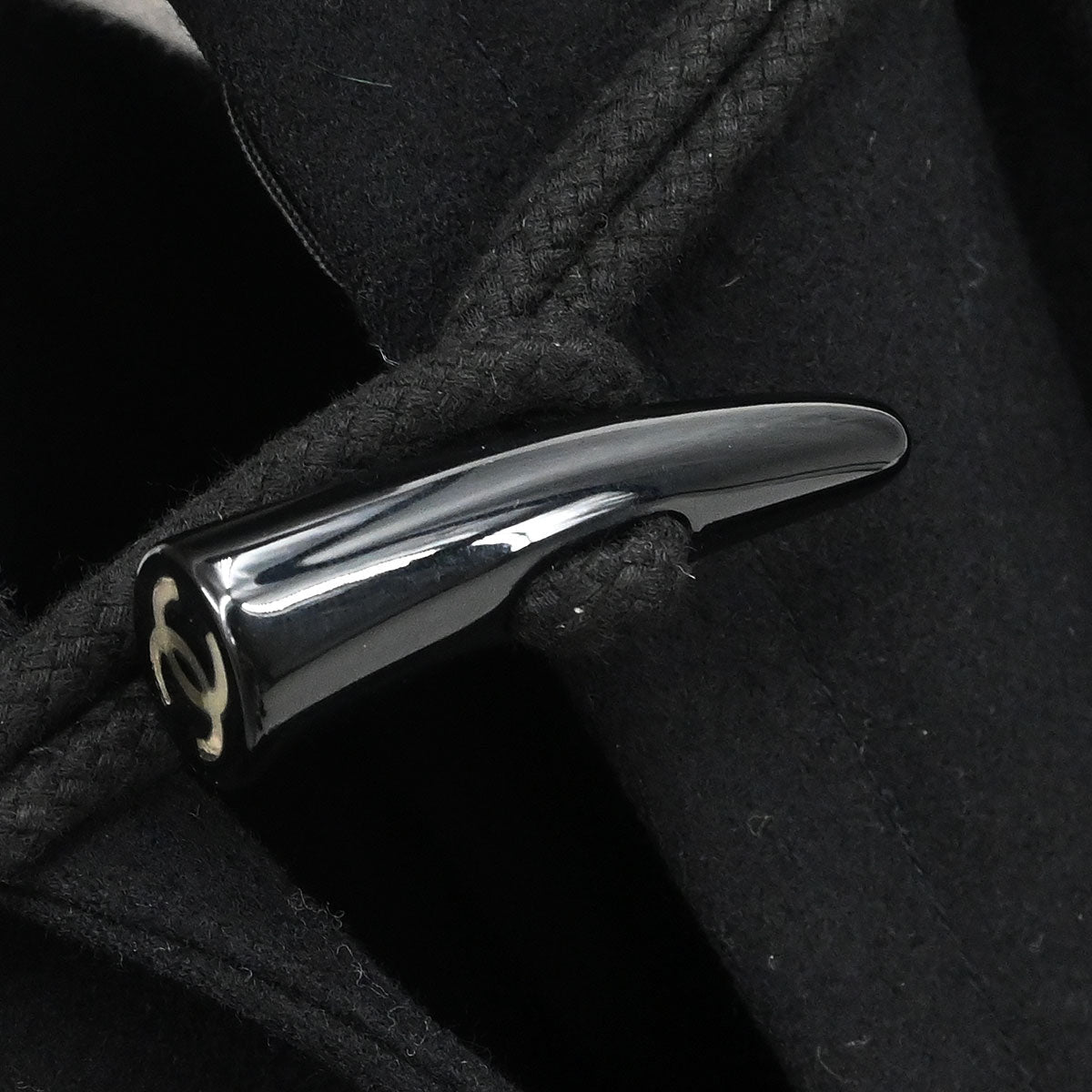 Chanel 2006 Single Breasted Duffel Coat Black #36