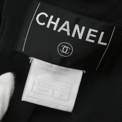 Chanel 2006 Single Breasted Duffel Coat Black #36
