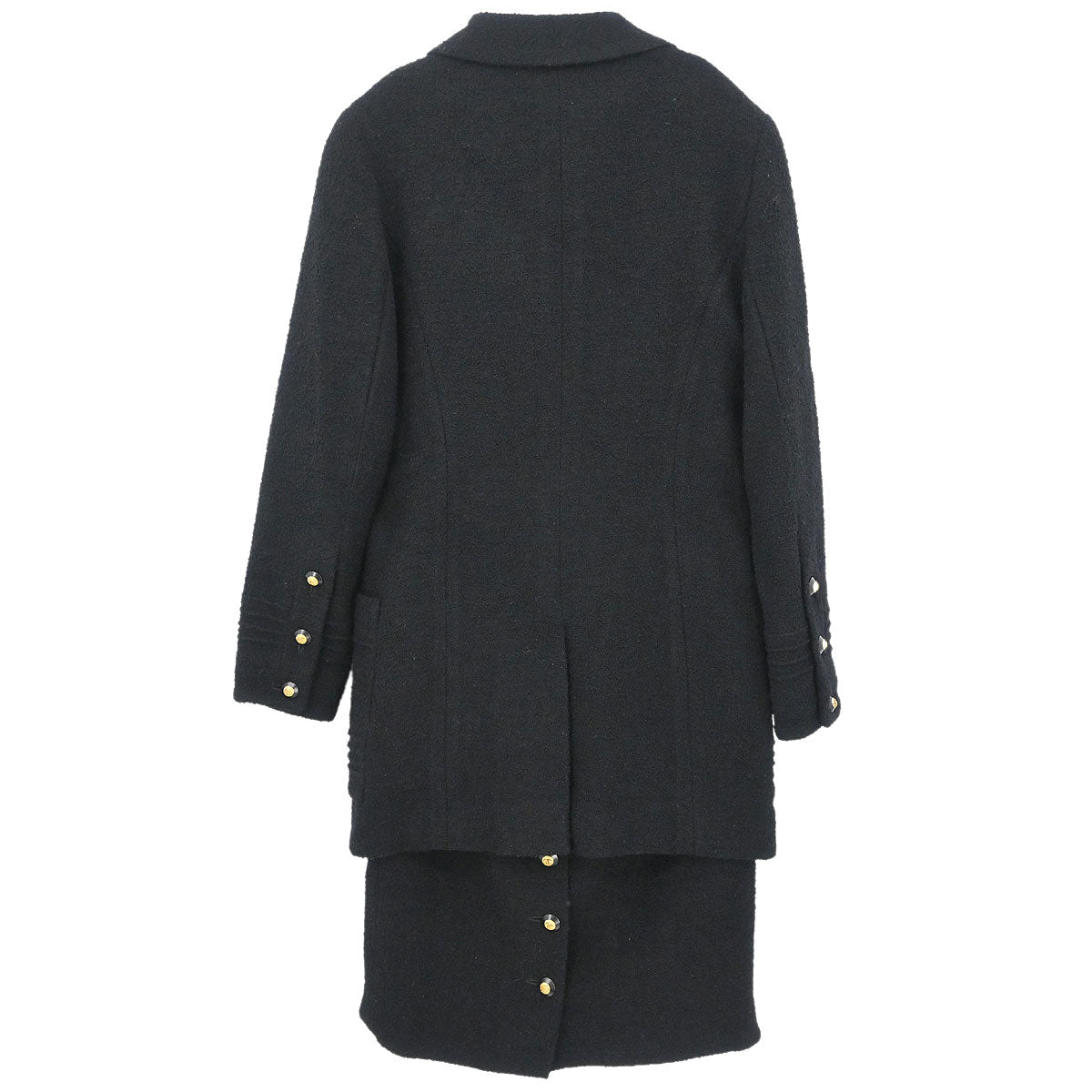 Chanel Setup Suit Jacket Skirt Black #36
