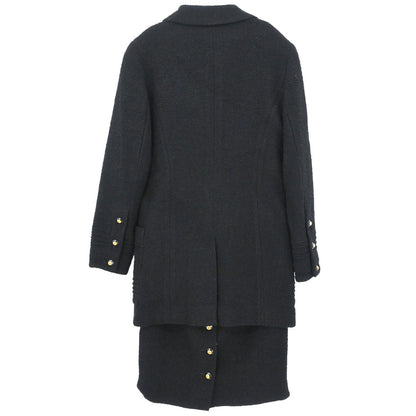Chanel Setup Suit Jacket Skirt Black #36