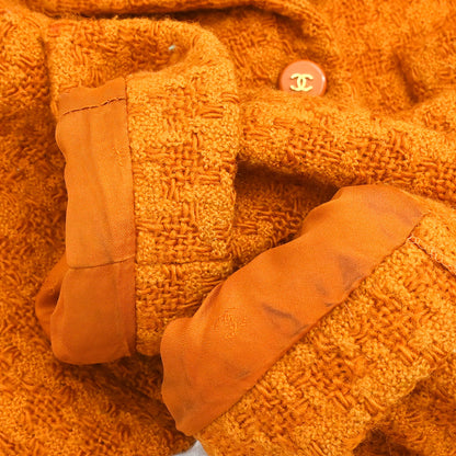 Chanel Setup Suit Jacket Skirt Orange