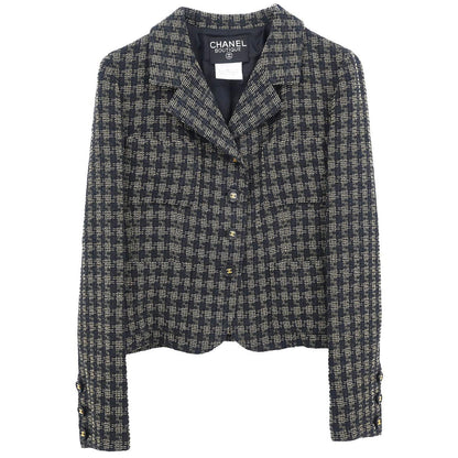 Chanel 1995 Single Breasted Jacket Black  #38
