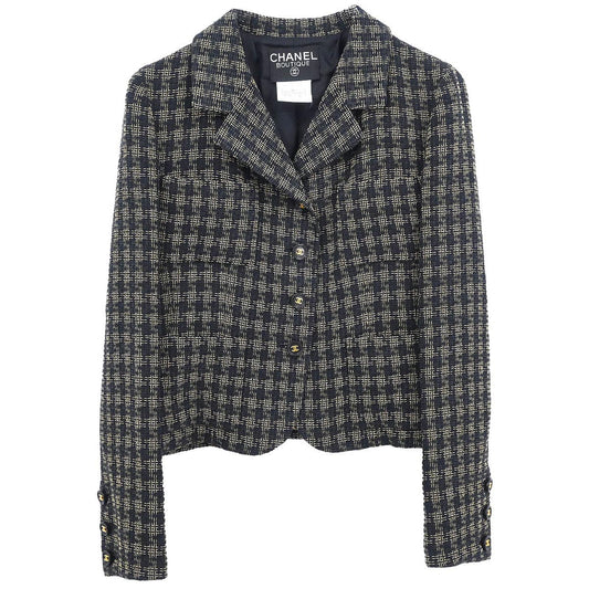 Chanel 1995 Single Breasted Jacket Black  #38