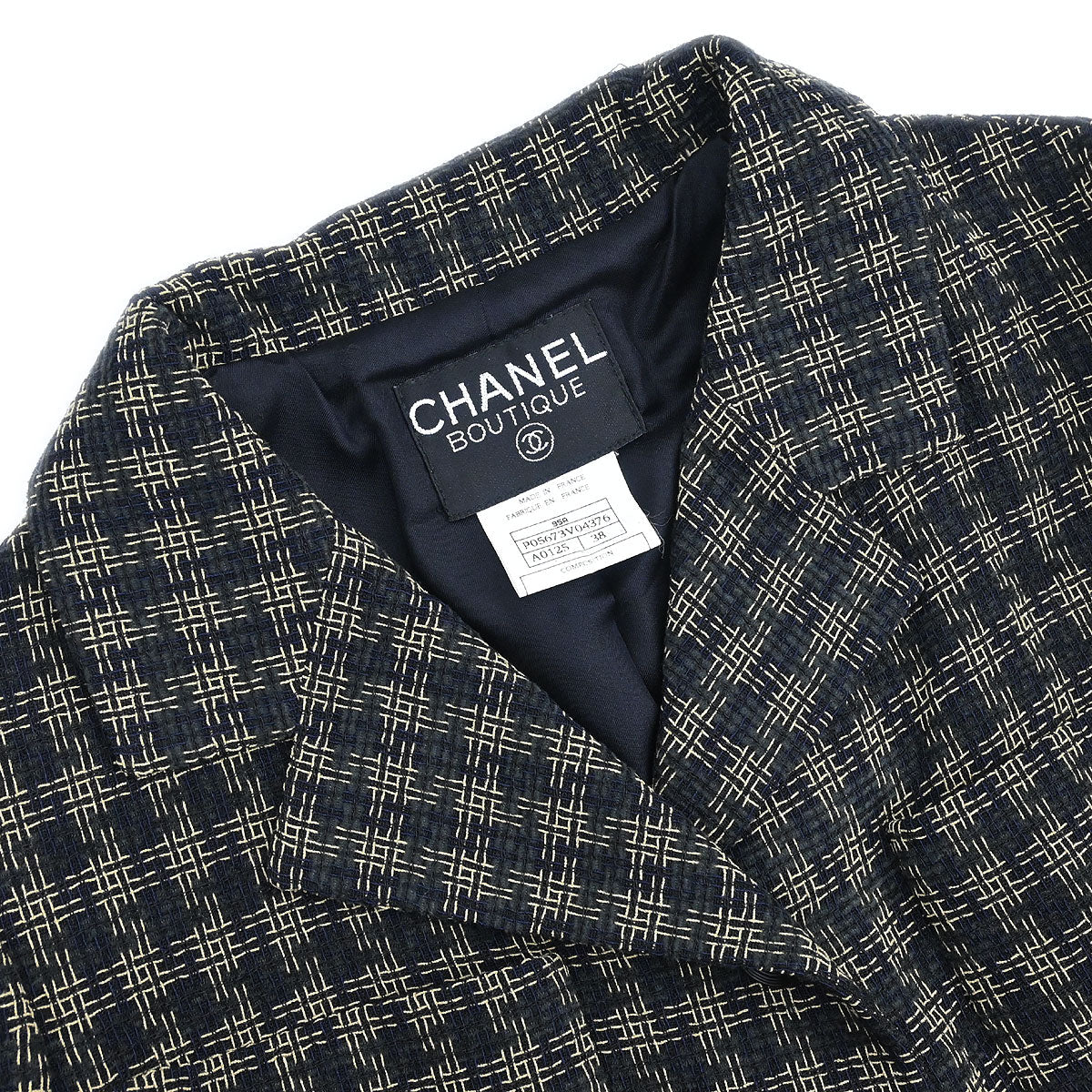 Chanel 1995 Single Breasted Jacket Black  #38