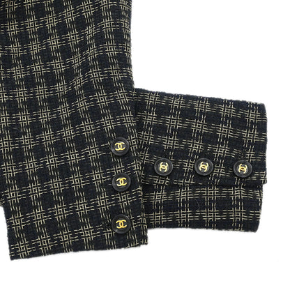 Chanel 1995 Single Breasted Jacket Black  #38