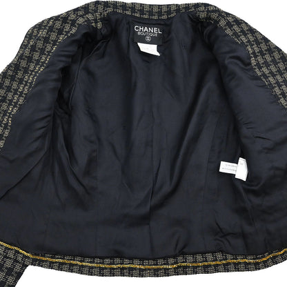 Chanel 1995 Single Breasted Jacket Black  #38