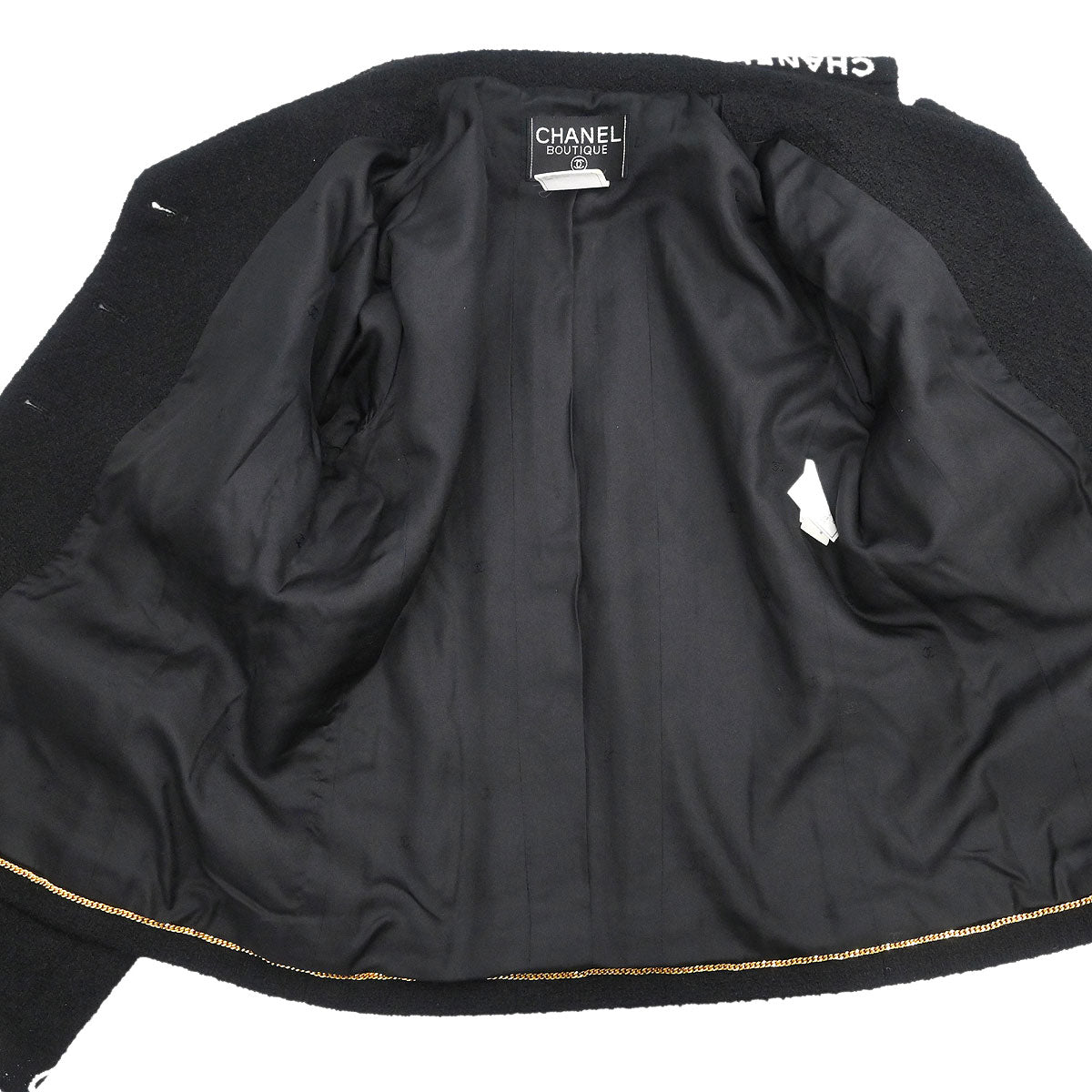 Chanel 1995 Single Breasted Jacket Black #38