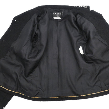 Chanel 1995 Single Breasted Jacket Black #38