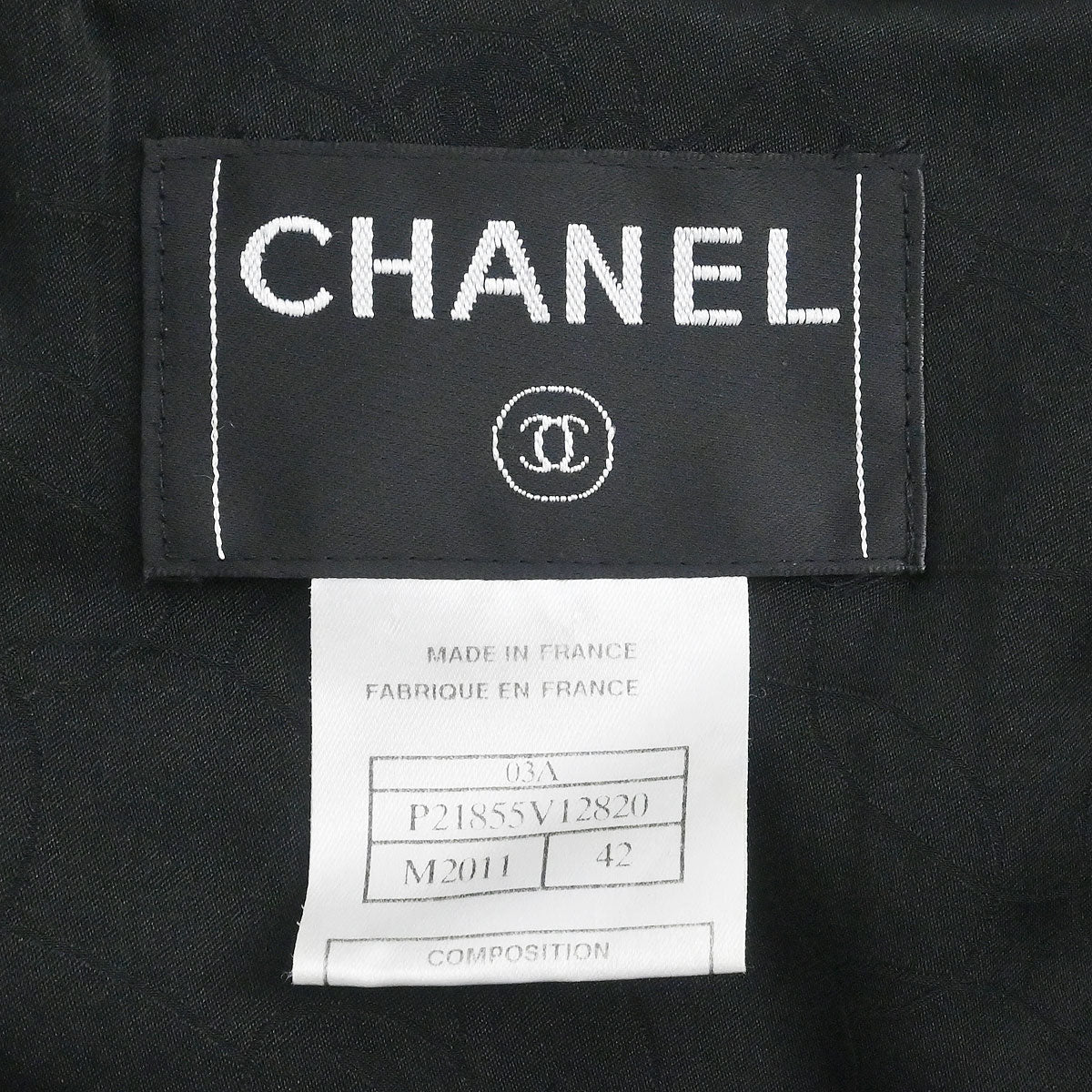 Chanel 2003 Collarless Single Breasted Tweed Jacket Brown #42