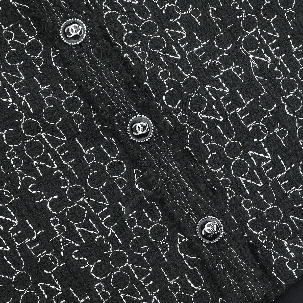 Chanel 2007 Single Breasted Collarless Jacket Black #36