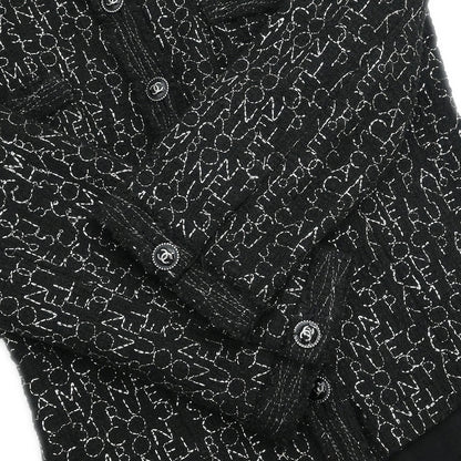 Chanel 2007 Single Breasted Collarless Jacket Black #36