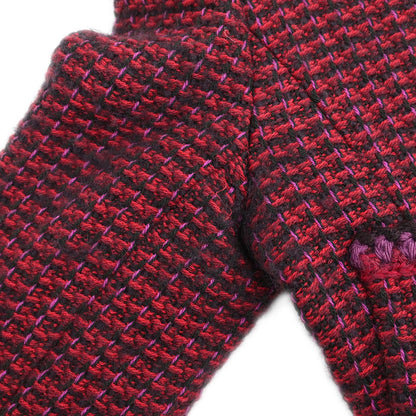 Chanel 2001 Setup Suit Jacket Skirt Tweed Red Black #36 #34