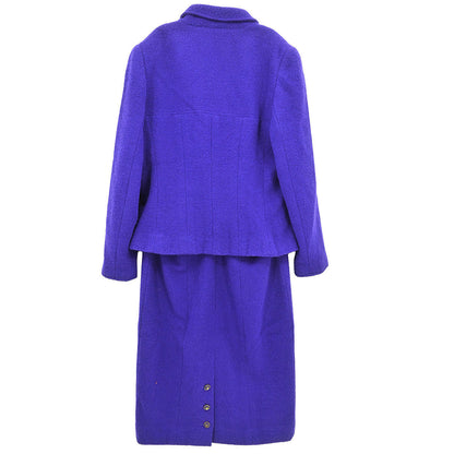 Chanel 1995 Setup Suit Jacket Skirt Purple #42