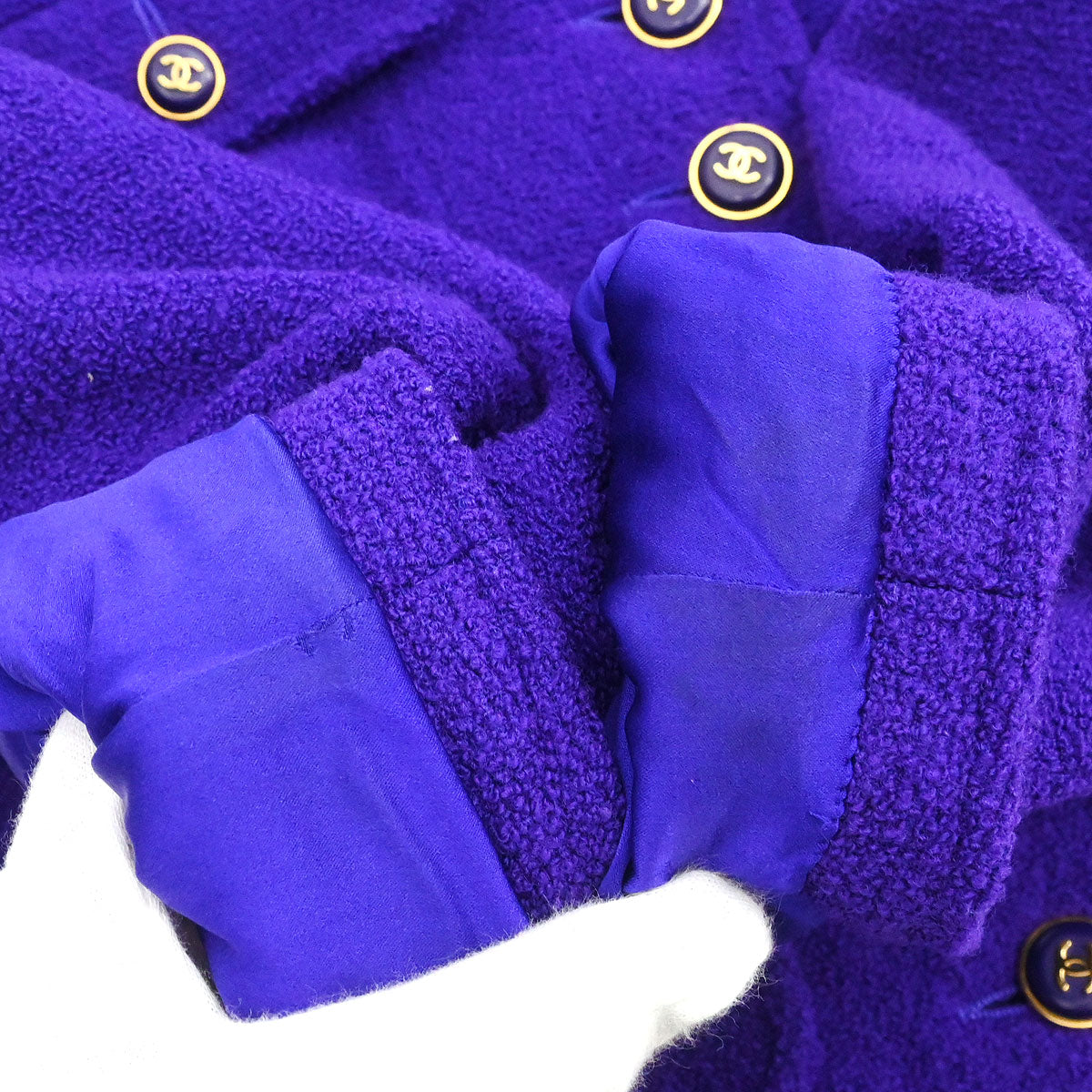 Chanel 1995 Setup Suit Jacket Skirt Purple #42