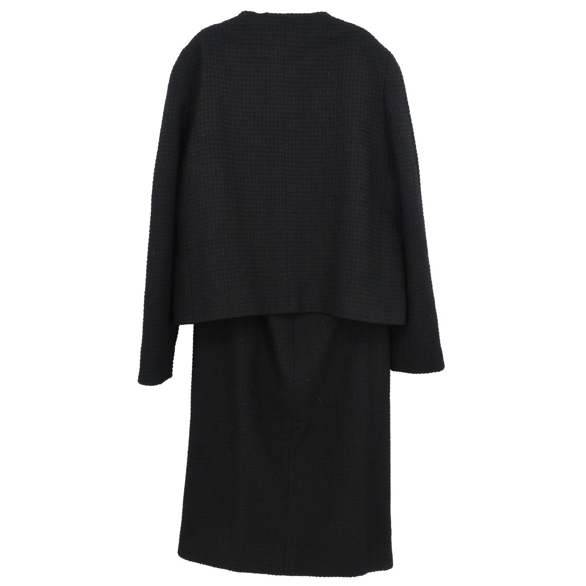 Chanel 1990-1991 Setup Suit Jacket Skirt Black #42