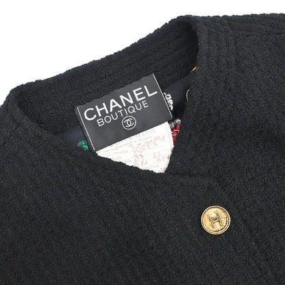 Chanel 1990-1991 Setup Suit Jacket Skirt Black #42