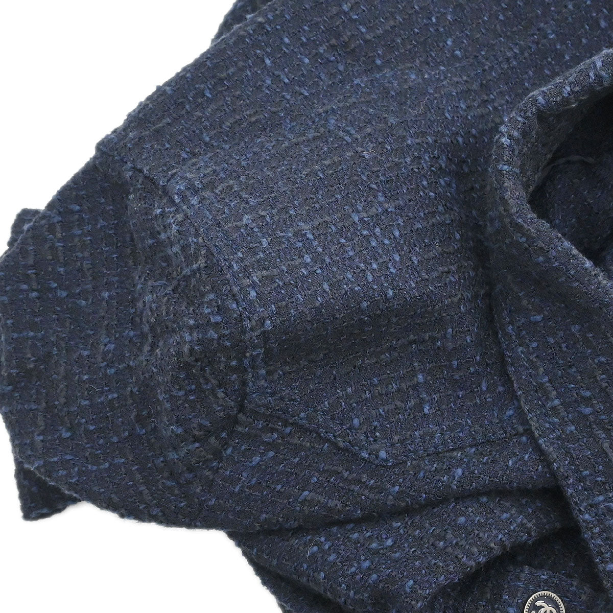 Chanel 2001 Single Breasted Jacket Navy #38