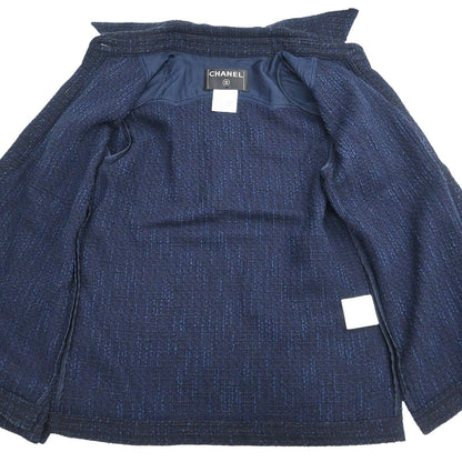 Chanel 2001 Single Breasted Jacket Navy #38
