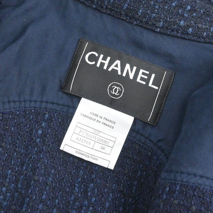 Chanel 2001 Single Breasted Jacket Navy #38