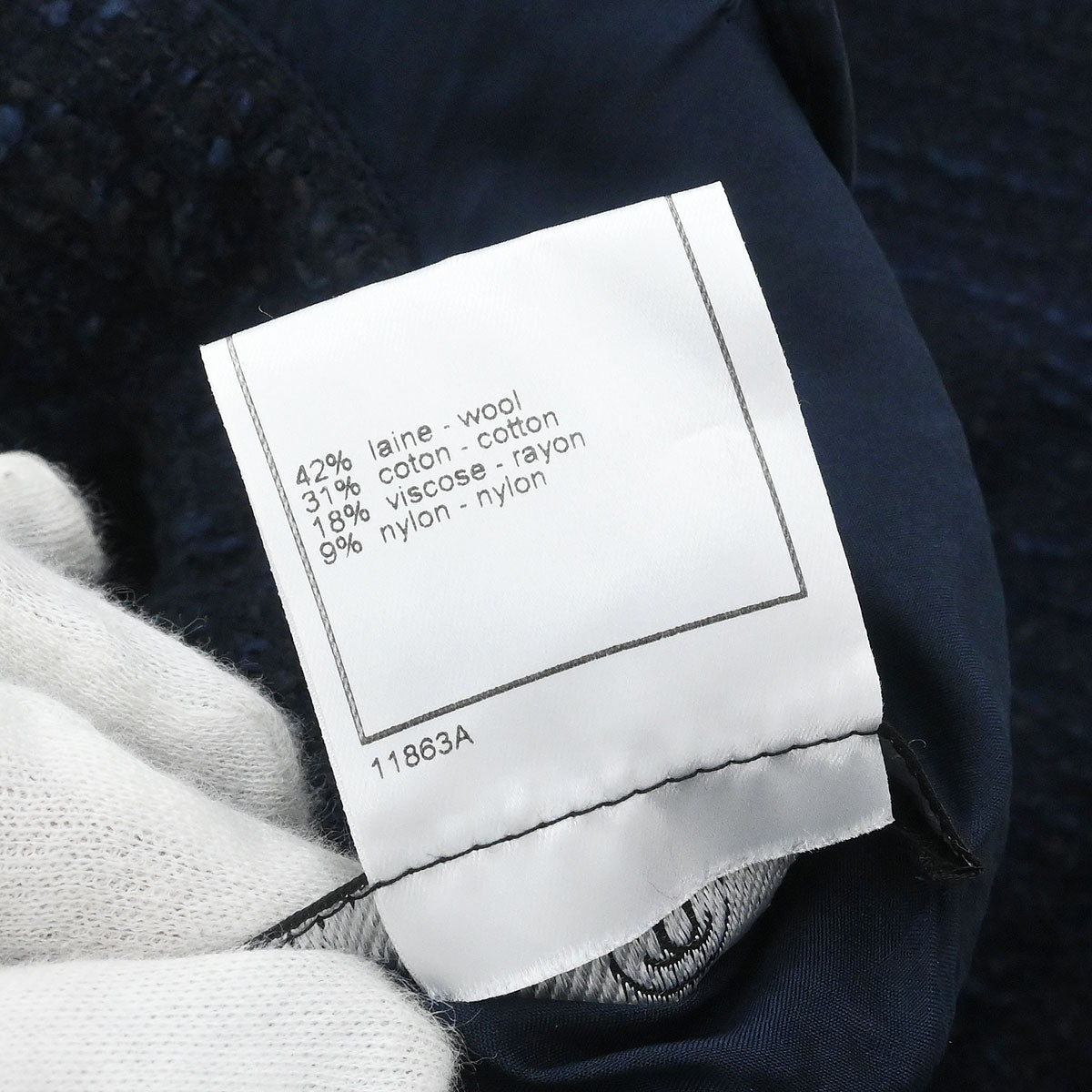 Chanel 2001 Single Breasted Jacket Navy #38