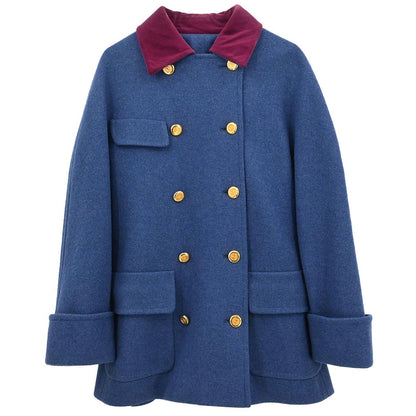 Chanel Double Breasted Jacket Blue