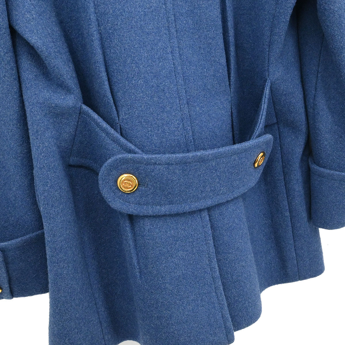 Chanel Double Breasted Jacket Blue