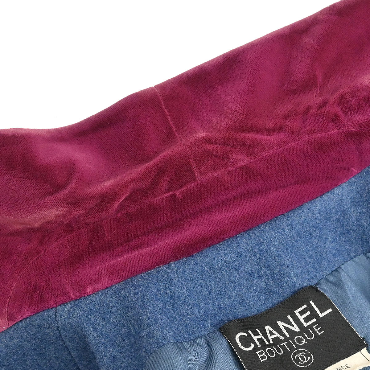 Chanel Double Breasted Jacket Blue