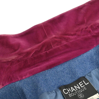 Chanel Double Breasted Jacket Blue