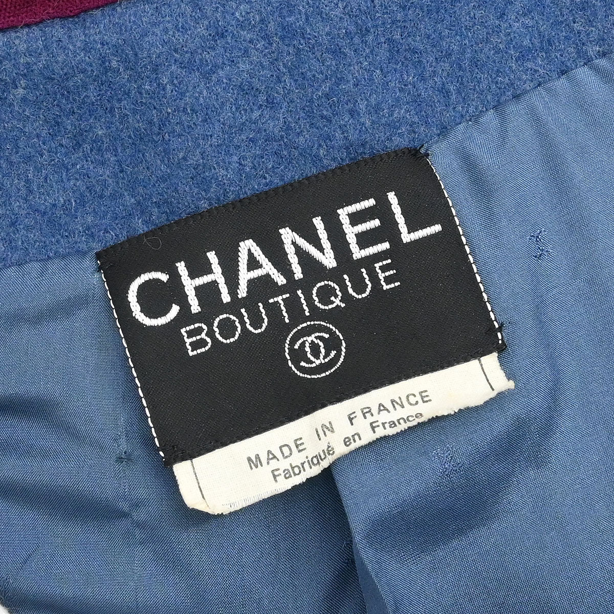 Chanel Double Breasted Jacket Blue