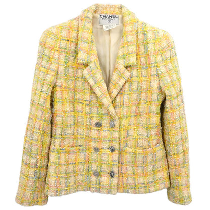 Chanel 1996 Double Breasted Jacket Yellow #40
