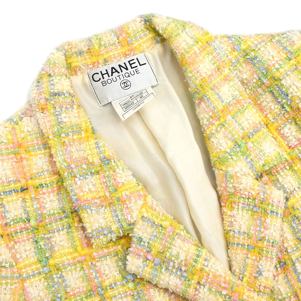 Chanel 1996 Double Breasted Jacket Yellow #40