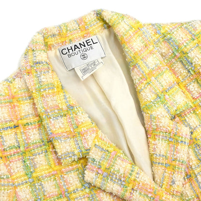 Chanel 1996 Double Breasted Jacket Yellow #40