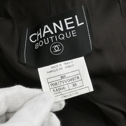 Chanel 1996 Single Breasted Jacket Coat Brown #38