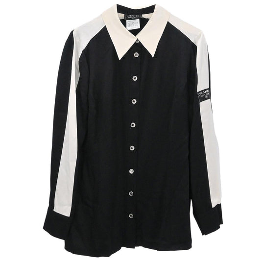 Chanel 1998 Blouse Shirt Black #42