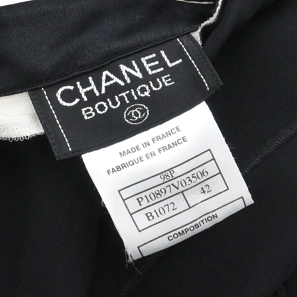 Chanel 1998 Blouse Shirt Black #42
