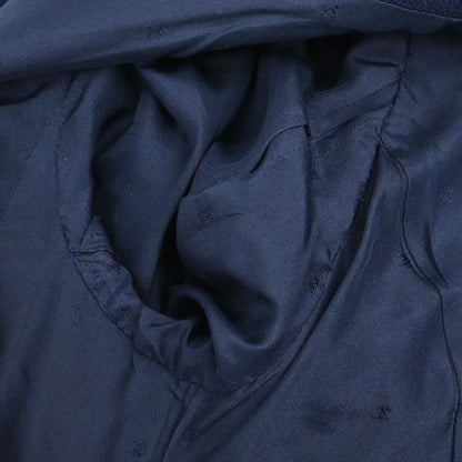 Chanel Single Breasted Collarless Jacket Navy